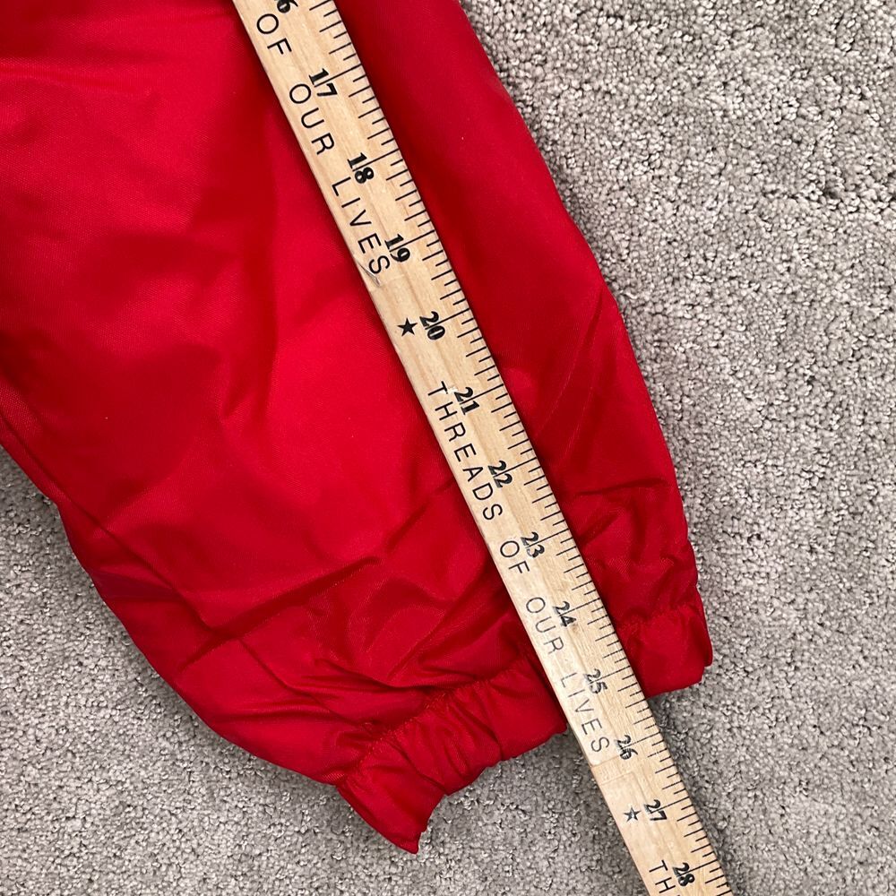 Steve & Barrys Jacket Men XL Red Windbreaker Athletic Nylon Blank Pullover V‎ - Picture 6 of 9